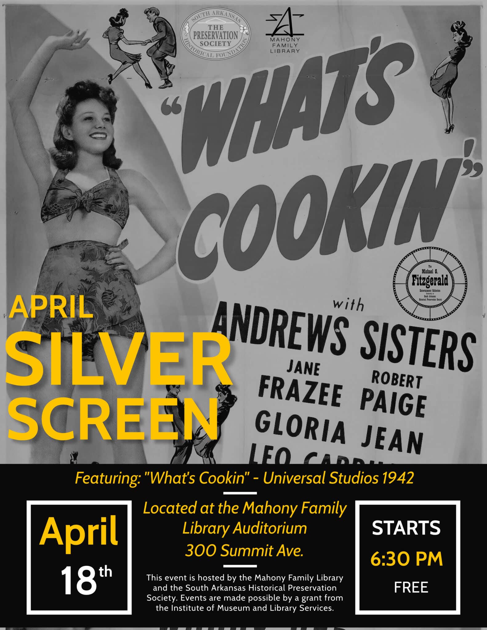 Silver Screen Movie Night w/ SAHPS SouthArk El Dorado, Arkansas